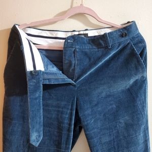 Theory slim trousers modern corduroy in metal blue